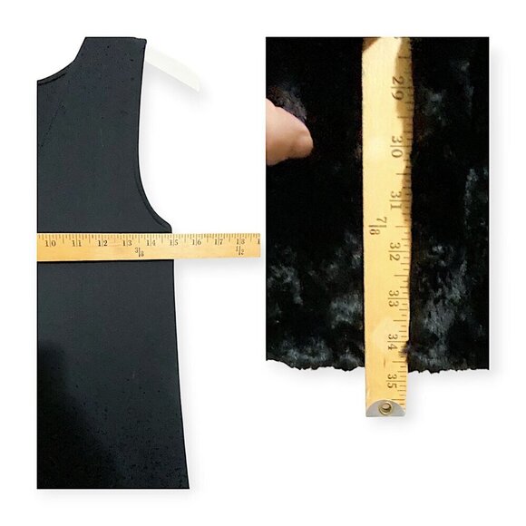 ASOS Black dress with Faux fur trim at the hem line, size 2 - Picture 12 of 14